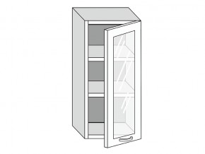 19.40.3 Шкаф настенный (h=913) на 400мм с 1-ой стекл. дверцей в Оренбурге - orenburg.magazinmebel.ru | фото
