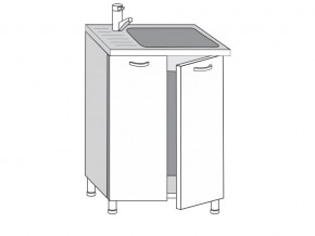 2.60.2мн Шкаф-стол на 600мм под накладную мойку с 2-мя дверцами в Оренбурге - orenburg.magazinmebel.ru | фото