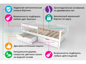 Кровать-тахта Svogen с ящиками и бортиком бежевый-белый в Оренбурге - orenburg.magazinmebel.ru | фото - изображение 4