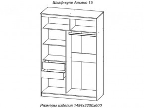 Шкаф-купе Альянс 15 комплект зеркал №2 в Оренбурге - orenburg.magazinmebel.ru | фото - изображение 2