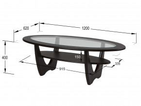 Стол журнальный Юпитер со стеклом СЖС-01 венге в Оренбурге - orenburg.magazinmebel.ru | фото - изображение 2